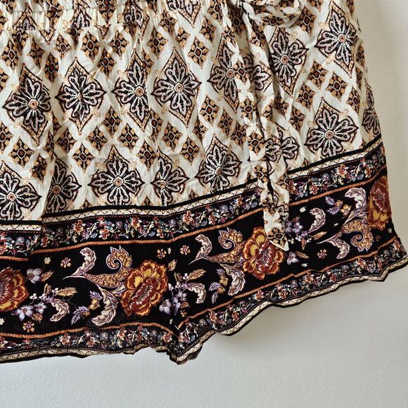 Xhiliration Junior XL Romper Shorts One Piece Straps Abstract Multicolored Boho - Picture 4 of 11